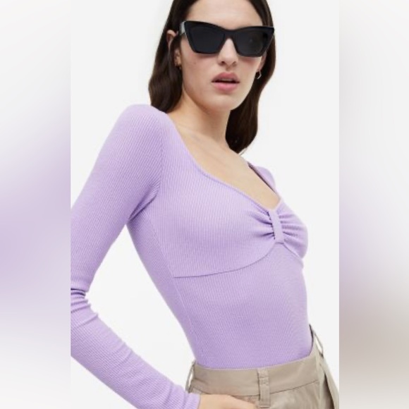 H&M ribbed jersey body suit - xs never worn - Picture 2 of 2